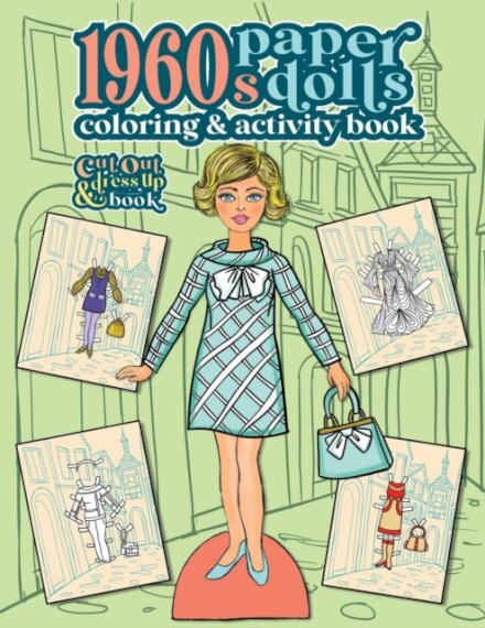 1960s Paper Dolls Coloring and Activity Book