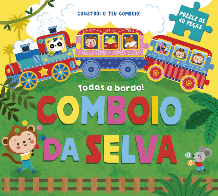 Todos a bordo! Comboio da selva - Inclui Puzzle de 40 peças