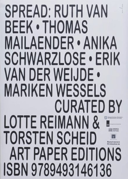 Spread: Ruth van Beek, Thomas Mailaender, Anika Schwarzlose, Erik van der Weijde, Mariken Wessels