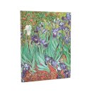 2026 Van Gogh's Irises Ultra 18-month Vertical Hardcover Flexi Dayplanner 2025-2026 (Elastic Band Closure)