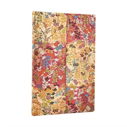 2026 Kara-ori Pink (Japanese Kimono) Maxi 12-month Horizontal Hardcover Flexi Dayplanner 2026 (Elastic Band Closure)