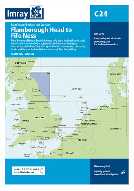 Imray Chart C24 : Flamborough Head to Fife Ness : 24