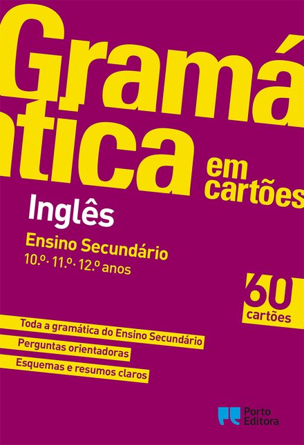 Gramática Em Cartões - Livro Inglês - Ensino Secundário  10.º, 11.º E 12.º Anos