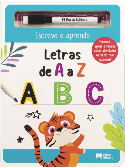 Escreve e aprende - Letras de A a Z -  Inclui caneta escreve e apaga