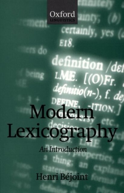 Modern Lexicography-An Introduction
